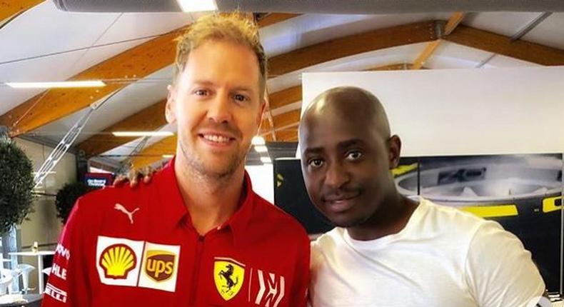 Kenya’s PR Maverick met Ferrari Formula 1 driver, Sebastian Vettel