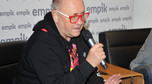 Jerzy Owsiak na promocji książki "Obgadywanie świata"