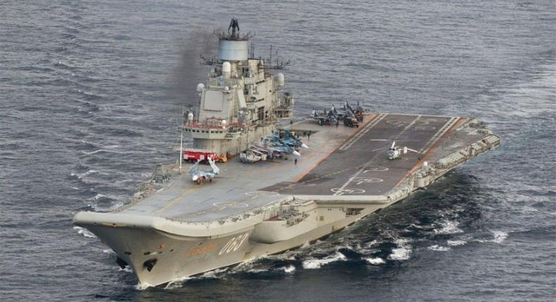 Russia's Admiral Kuznetsov aircraft carrier is sailing to the eastern Mediterranean