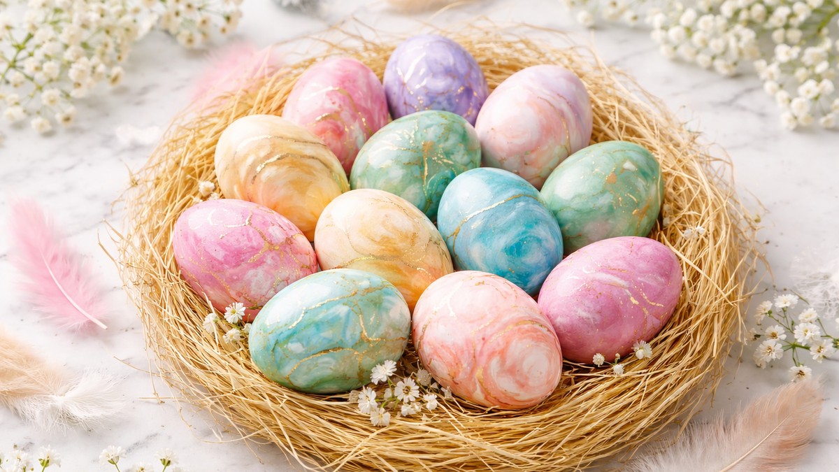 Italijanska tehnika farbanja jaja: Neočekivani sastojak pravi magične mermerne šare