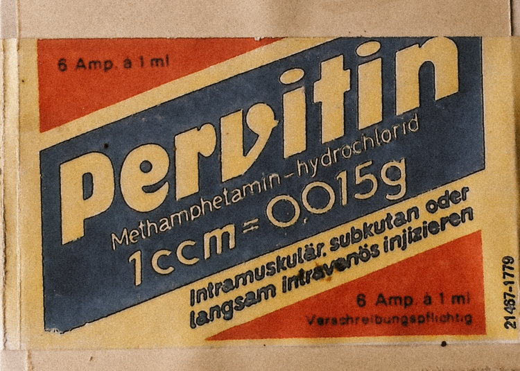 Pervitin z podanym składem (metamfetamina)