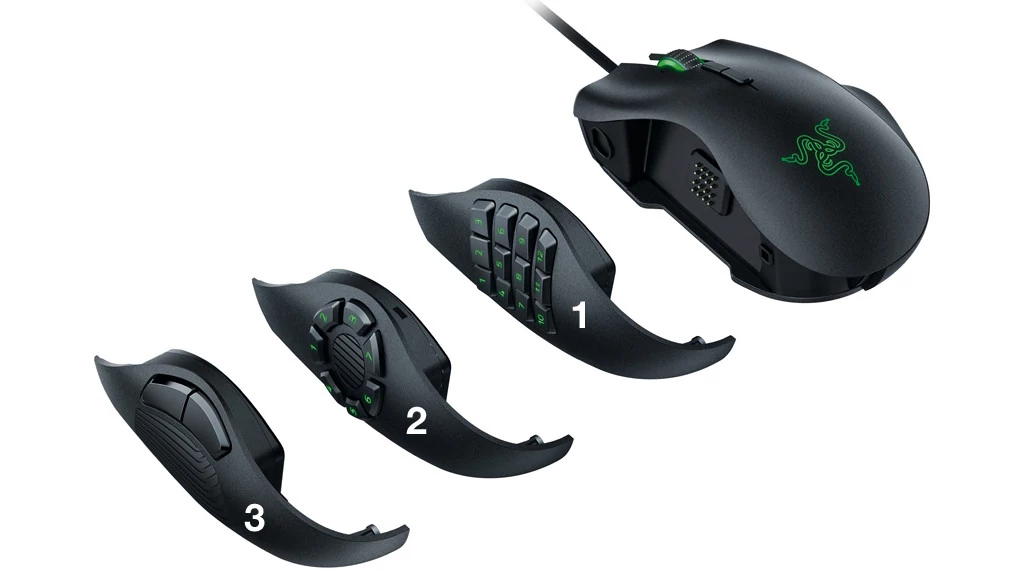 Razer Naga Trinity posiada trzy wymienne boki, które przydadzą się w grach, takich jak Battlefield czy World of Warcraft