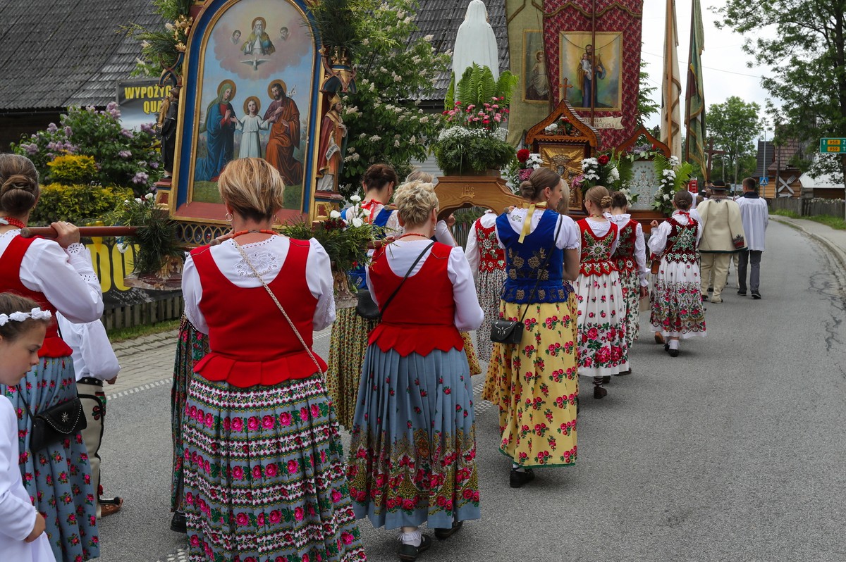 Procesja Bożego Ciała w miejscowości Chochołów na Podhalu