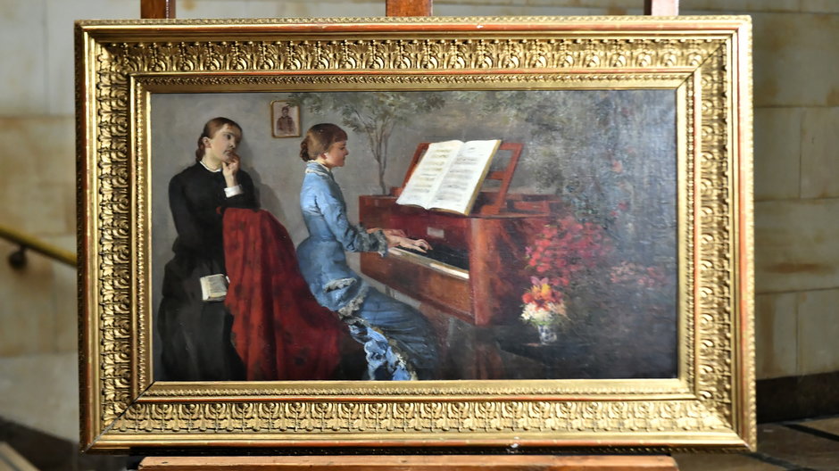 Obraz Jacka Malczewskiego "Przy fortepianie"