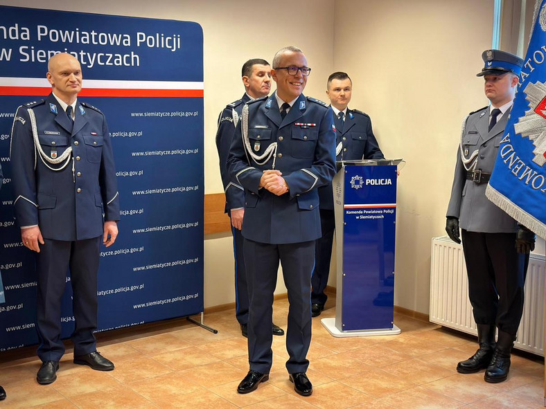 Insp. Łukasz Głowacki, były komendant policji w Siemiatyczach