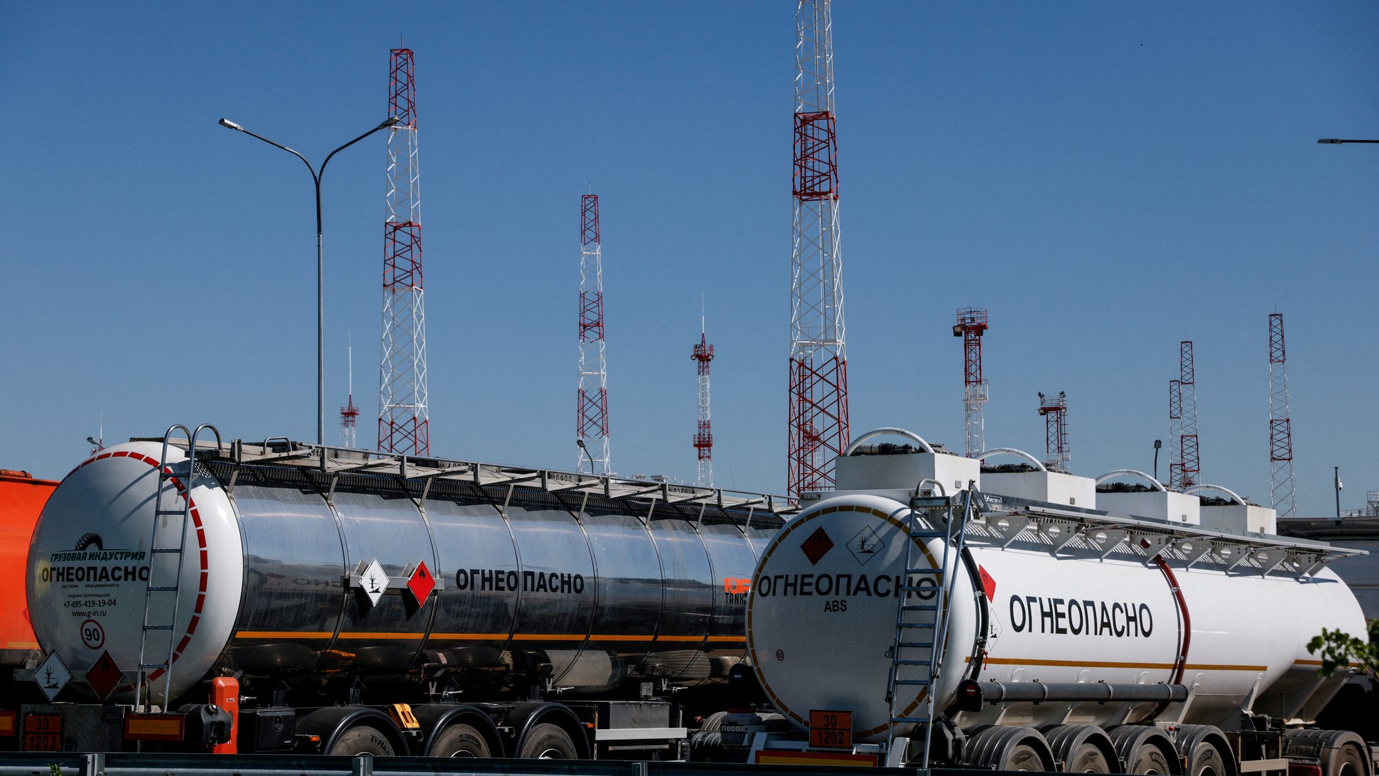 Pohľad na výrobné zariadenie, ktoré vlastní prevádzkovateľ ropovodu Transnefť