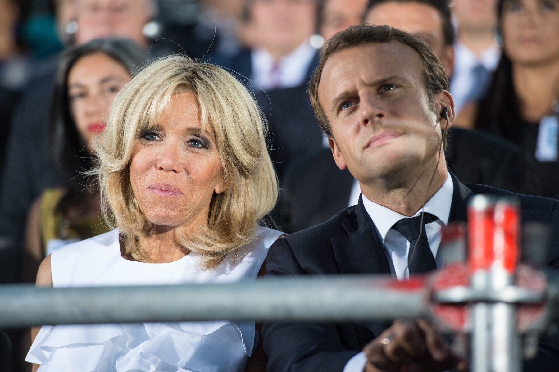 Emmanuel Macron a jeho manželka Brigitte.