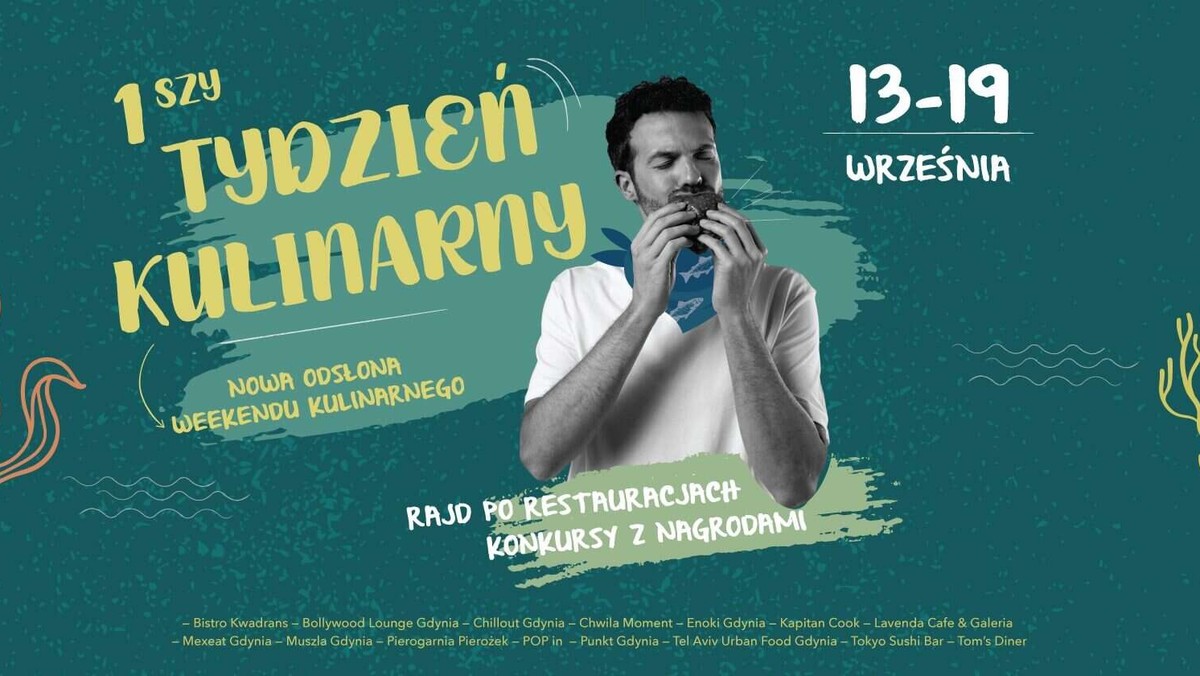 <strong>Od 13 do 19 września Szlak Kulinarny Centrum Gdyni serdecznie zaprasza na zupełnie nową odsłonę wydarzenia Weekend Kulinarny w Gdyni. XIII edycja tego wydarzenia zmienia się w Tydzień Kulinarny Gdynia. Zmianie ulega nie tylko czas trwania, ale także jego forma.</strong>