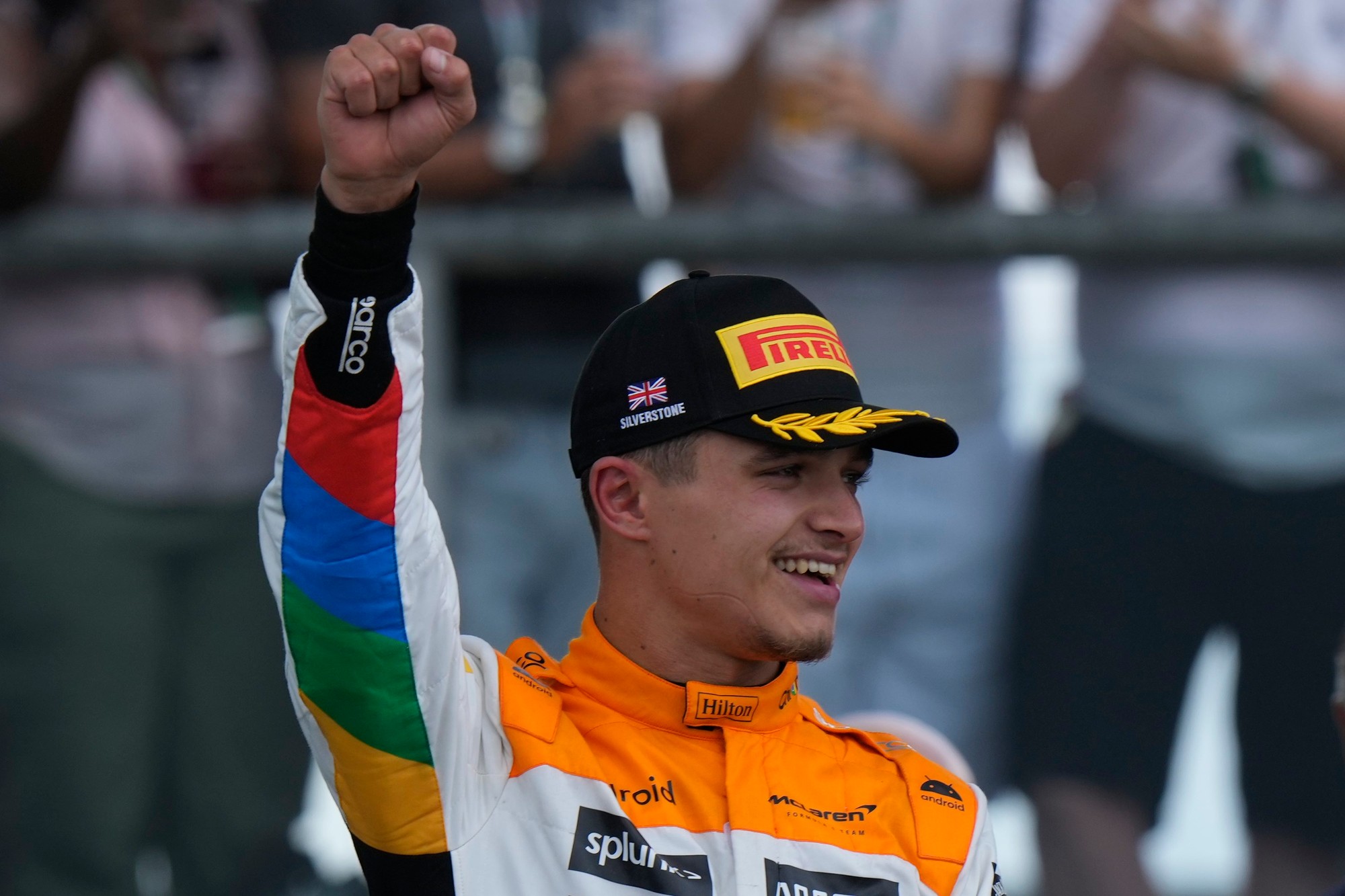 Jazdec McLarenu Lando Norris z Veľkej Británie.