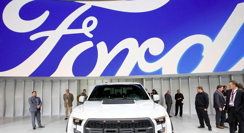 The F-Series is always prominent at global auto shows — a symbol of Ford's success.
