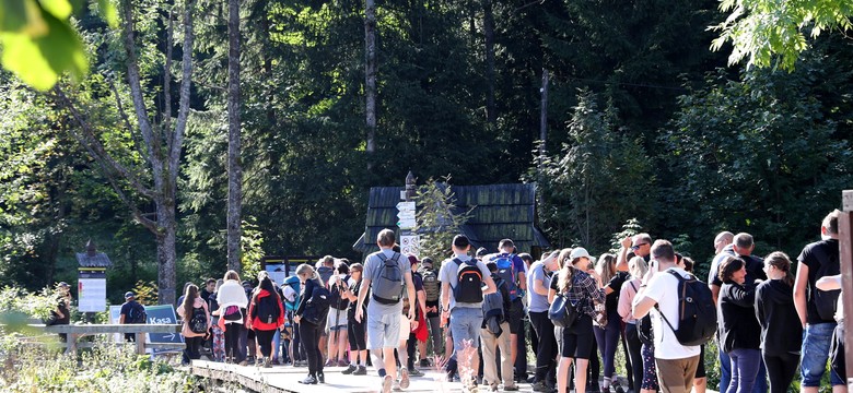 Tłumy w Tatrach. Przed popularnymi szczytami tworzą się gigantyczne kolejki