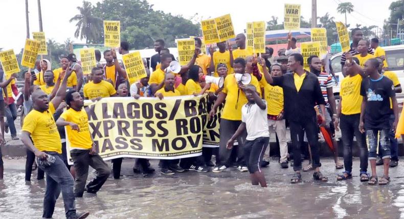 Youths in Badagry area of Lagos State are set to stage a protest over the deplorable condition of Lagos-Badagry expressway (Vanguard)