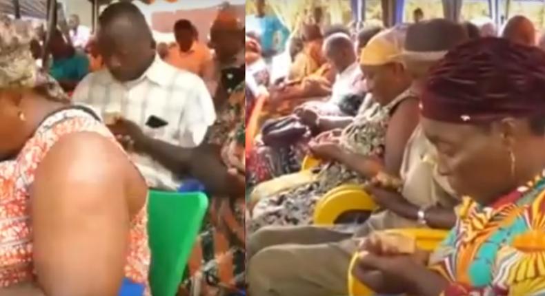 Visually impaired people troop to Mankesim as man claims cure for blindness (video)