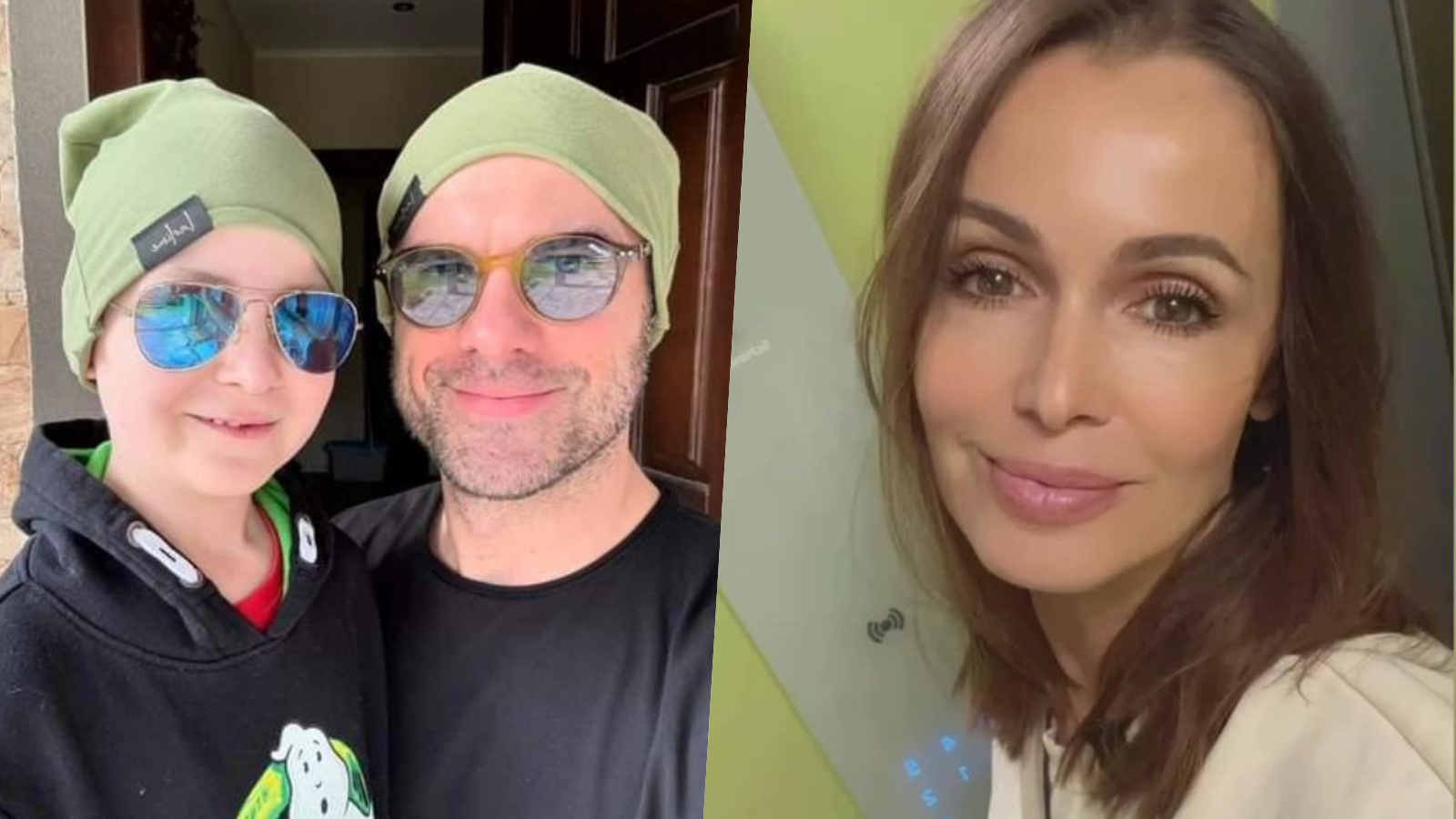 Ján Dobrík so synčekom Timkom a moderátorka Lenka Šóošová.