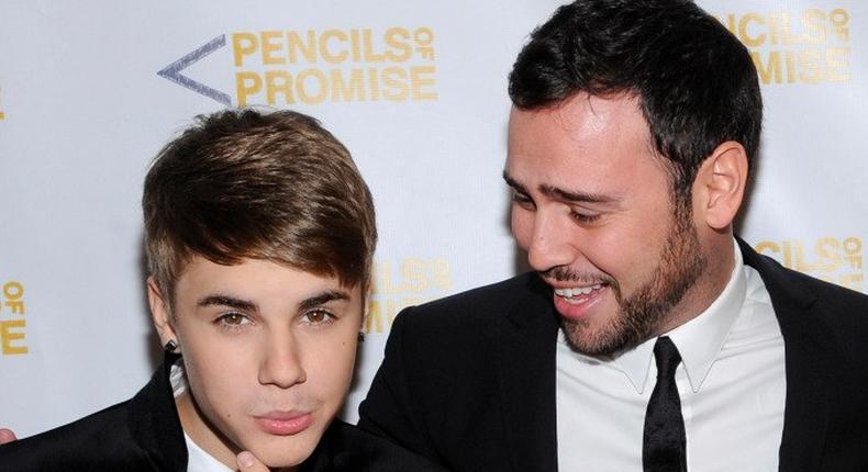 Justin Bieber and Scooter Braun