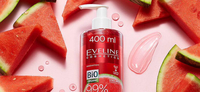 Łagodząco-nawilżający arbuzowy hydrożel do ciała i twarzy od Eveline Cosmetics