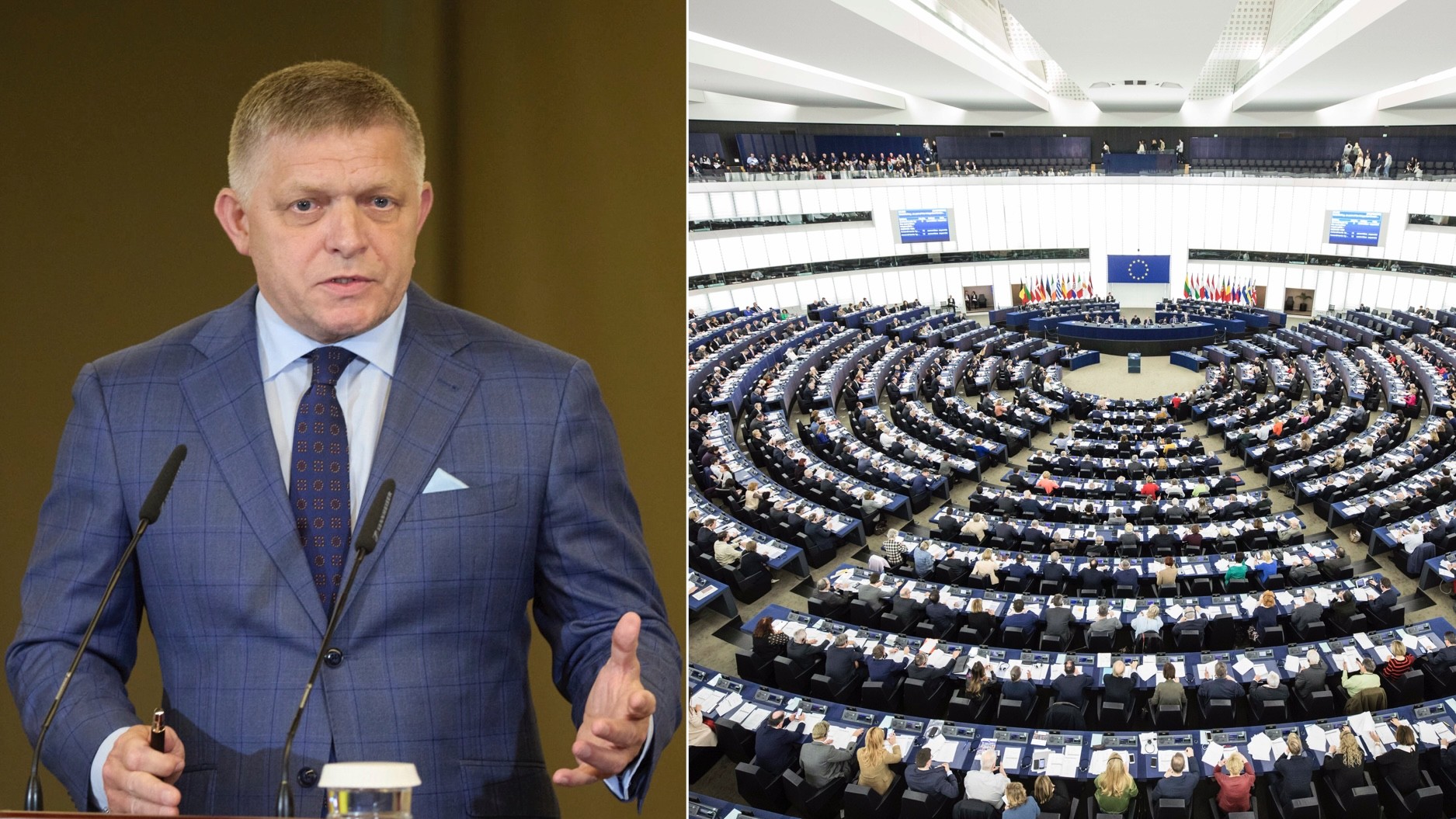 Robert Fico a europarlament - ilustračné foto