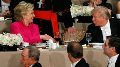 Donald Trump i Hillary Clinton na wspólnej kolacji