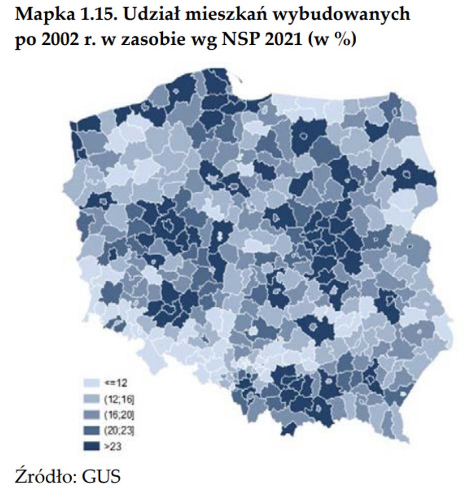 Najwięcej nowych mieszkań buduje się w dużych miastach.