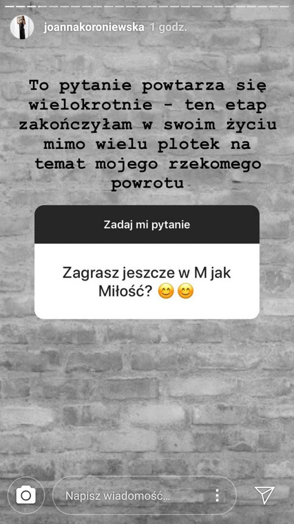 Dlaczego Joanna Koroniewska odeszła z "M jak miłość"?