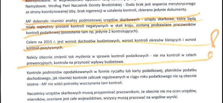 Ministerstwo motywuje skarbówki. "Kontrola ma przynosić wpływy budżetowe"