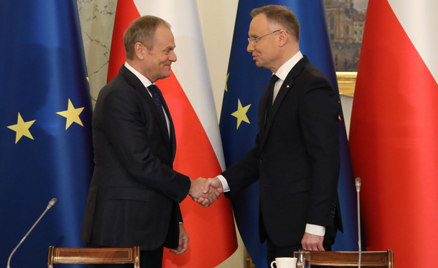 Premier Donald Tusk i prezydent RP Andrzej Duda