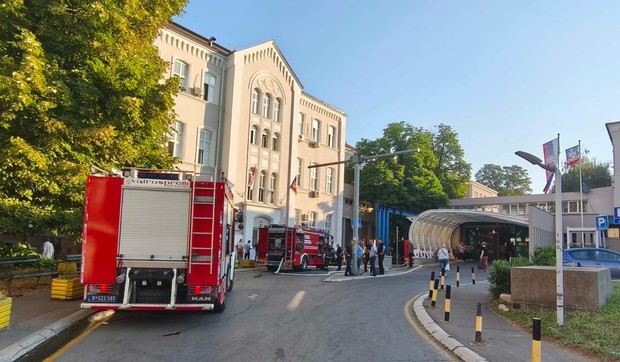 Požar u Klinici za opekotine u Pasterovoj ulici u Beogradu