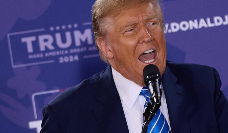 Donald Trump en un mitin de campaña en Nevada, el 27 de enero de 2024.