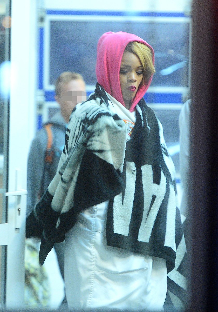 Rihanna na lotnisku w Gdańsku