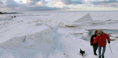 To nie Biegun Północny, to plaża w Kołobrzegu!