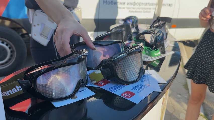 policijski štand u Guči