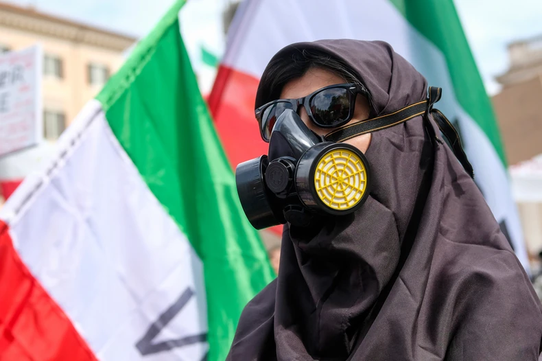 Protest u Rimu na godišnjicu smrti Mahse Amini 16. septembra