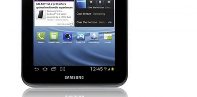 Samsung Galaxy Tab 2 7.0 GT-P3100 (1300 zł)
Tablet z systemem operacyjnym Android 4.0.3 oraz wyświetlaczem o przekątnej 7 cala i rozdzielczości 1024 x 600 pikseli. Wyposażony w procesor Cortex-A9 oraz 16 GB pamięci i modem 3G