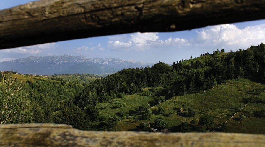 Krajobrazy w wiosce Magura w rumuńskiej Transylwanii