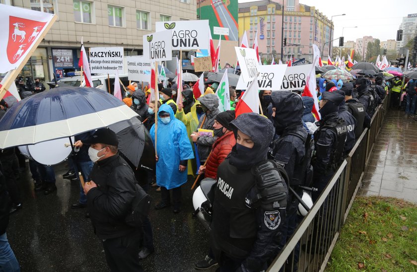 Warszawa, rolnicy, protest