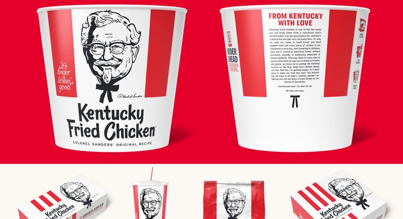 KFC is rolling out new packaging in the summer.
