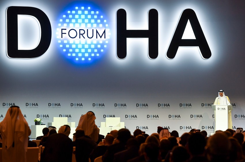 Katarski šeik Tamim bin Hamad al-Tani na otvaranju Doha foruma