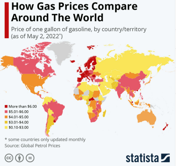 Cena benzyny na świecie