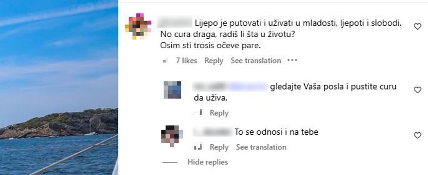 Una Čolić, poruke