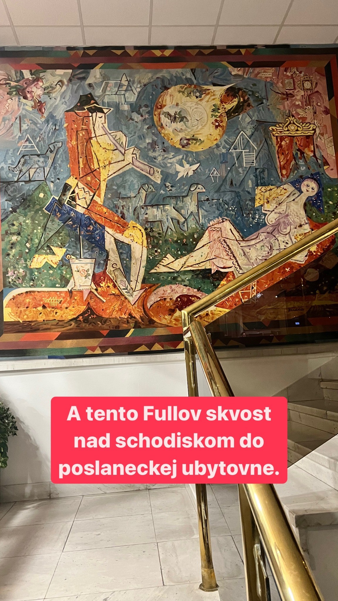 Vladimíra Marcinková ukázala poslaneckú ubytovňu, nachádza sa tu aj obraz Ľudovíta Fullu.