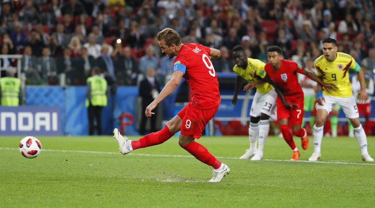 Harry Kane nem hagyta ki a büntetőt /Fotó: MTI/EPA/ Jurij Kocsetkov