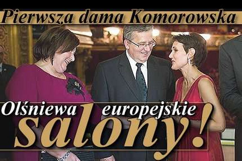 Pierwsza dama Komorowska. Olśniewa europejskie salony!