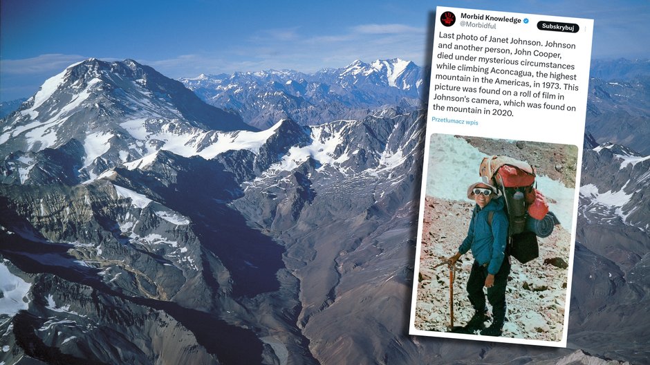 Janet Johnson zginęła podczas wejścia na górę Aconcagua (Twitter/Morbidful)