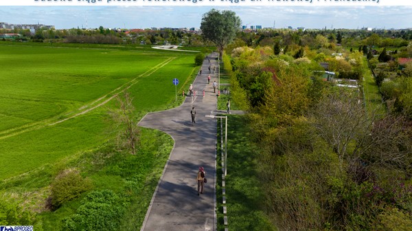 Tak ma wyglądać trasa nad Ślęzę od strony ul. Trawowej