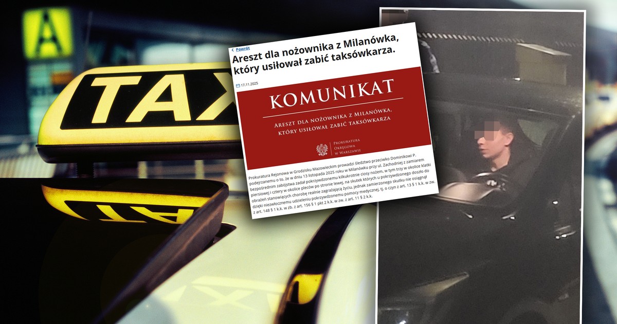Dominik chciał zabić taksówkarza za parę złotych. "Pociąłem go". Wstrząsające szczegóły ataku pod Warszawą
