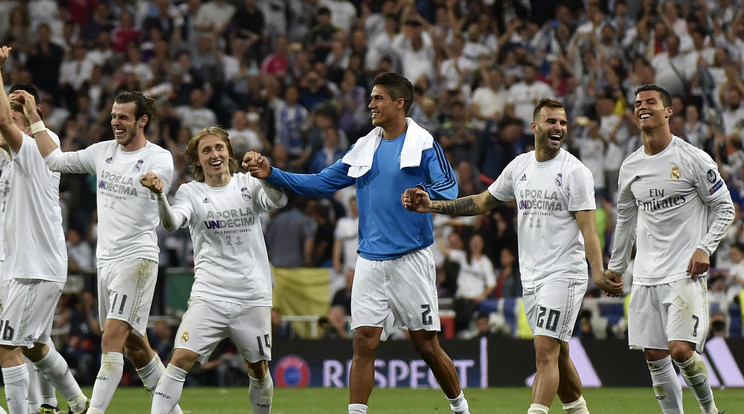 Örülhettek a Real-játékosok / Fotó: AFP