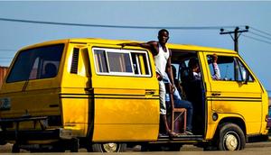 A bus conductor in Lagos (Image illustration).