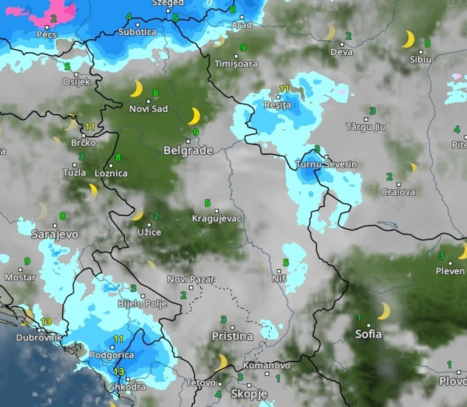 Temperatura u 5 ujutru