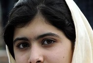 malala twarz z bliska