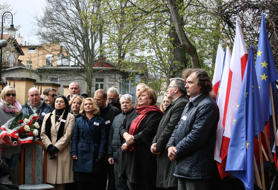 Odsłonięcie tablicy upamiętniającej Władysława Bartoszewskiego